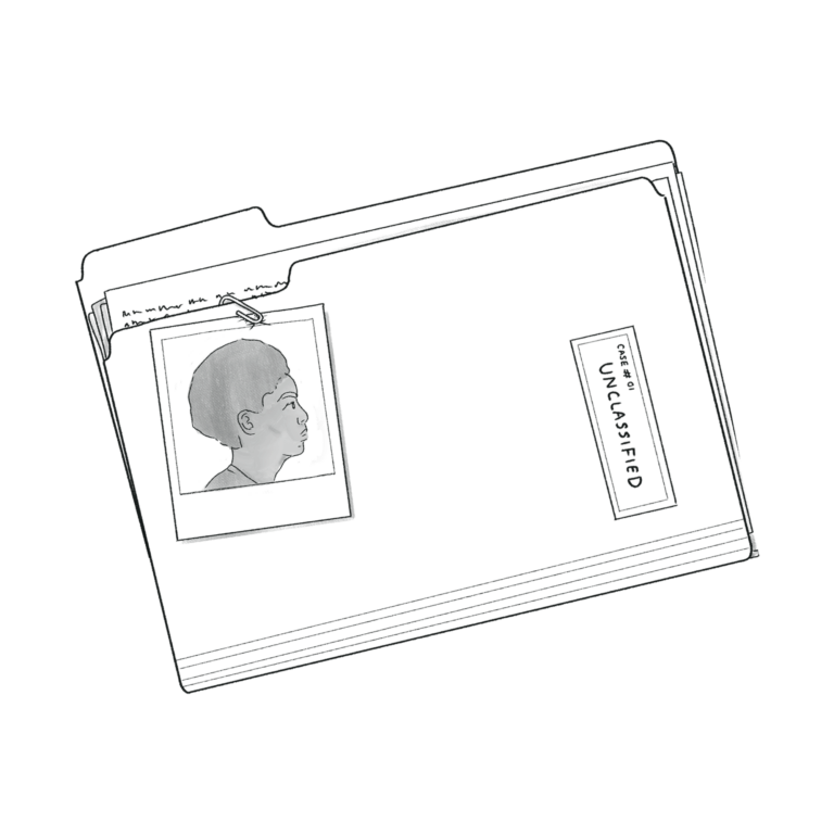 Illustration of an evidence folder for a journalism piece